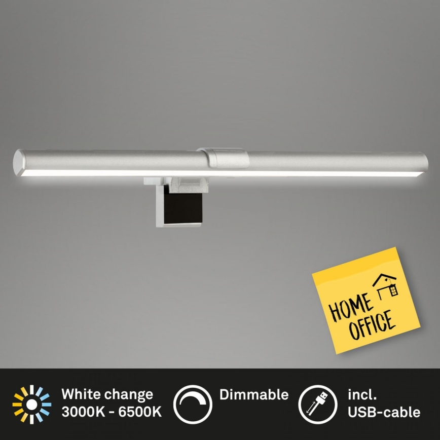 Briloner 2303-014 - Світлодіодна підсвітка монітору з регулюванням яскравості LED/3,5W/5V 3000/4500/6500K